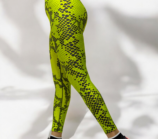 Neon Snake Print Leggings