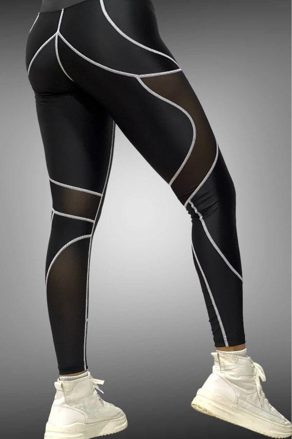 Leggins with mesh best sale