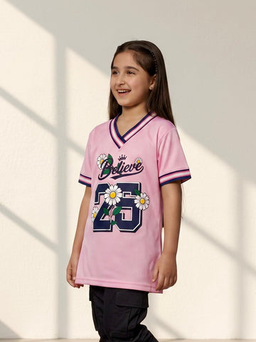 Girls Pink Jersey (New Arrival)