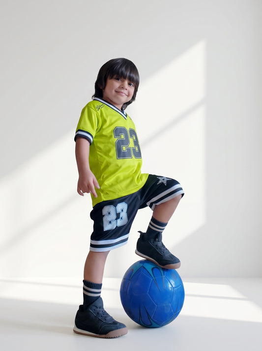 Kids Neon Contrast Jersey Track