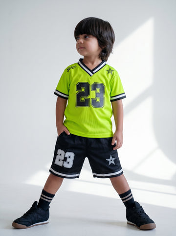 Kids Neon Contrast Jersey Track