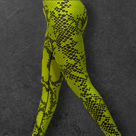 Neon Snake Print Leggings