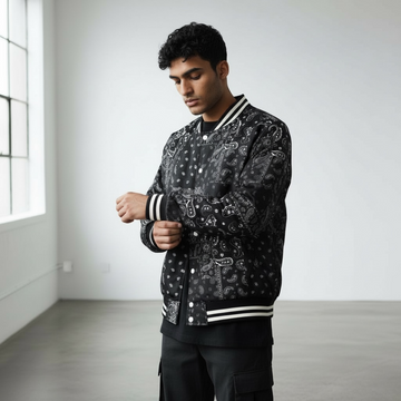 Believe paisley varsity jacket