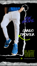 CARGO WHITE TROUSERS (OVERSIZED)