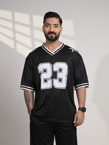 Black Jersey Oversized Tee