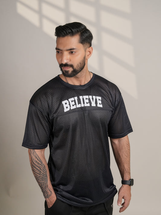 Customize your Name Black Mesh Shirt