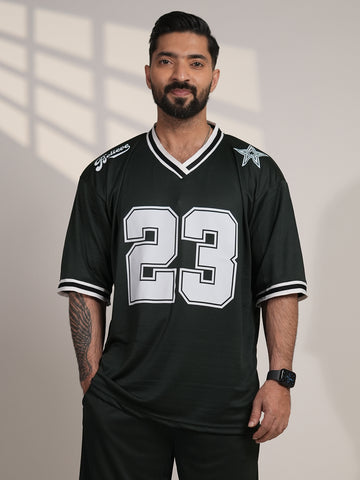 Bottle Green Jersey Oversized Tee