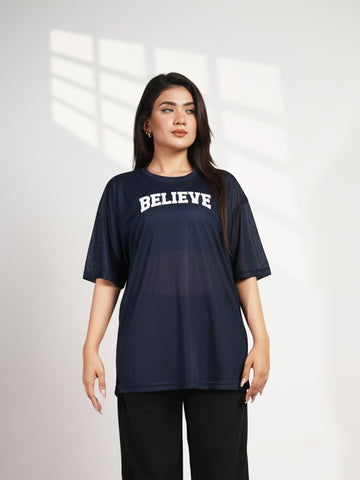 Navy Mesh Shirt