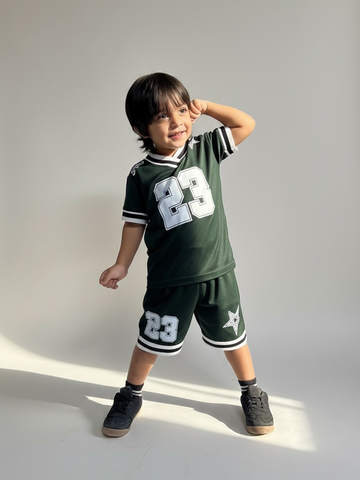 Kids Bottle Green Jersey Track