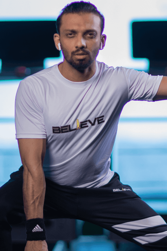 Believe White Basic Tee