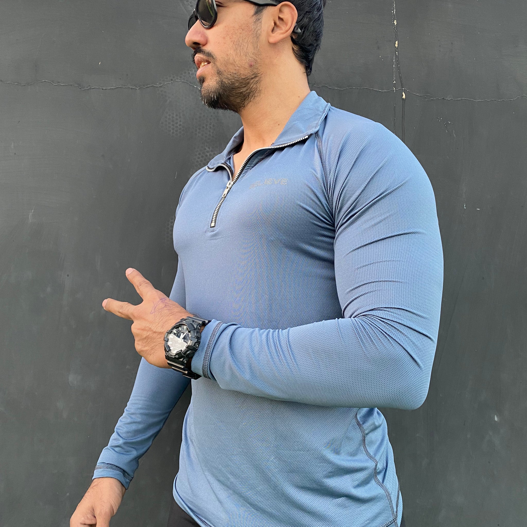 Breathable Gray Zipper