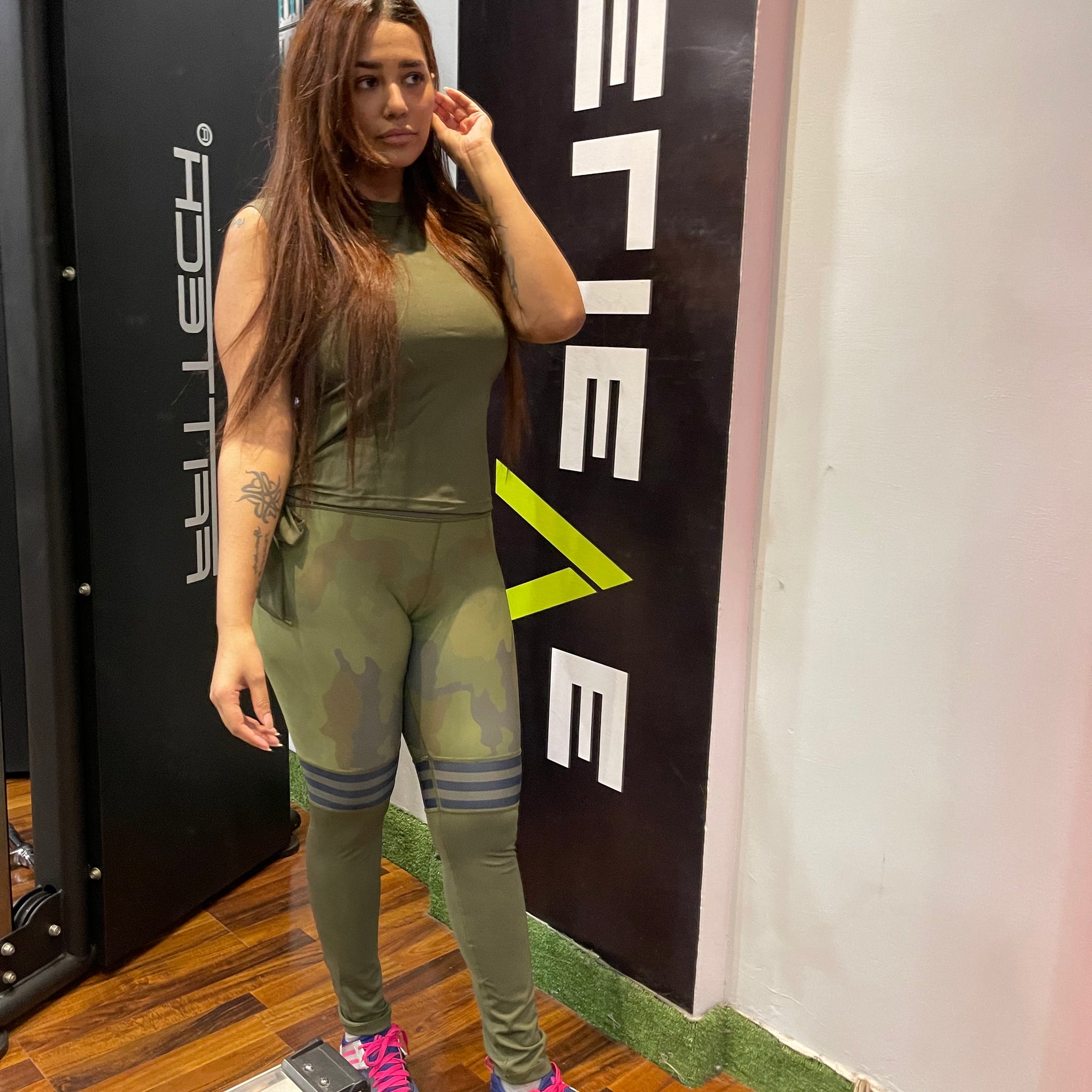 Combat Camo Green Women Tracksuit