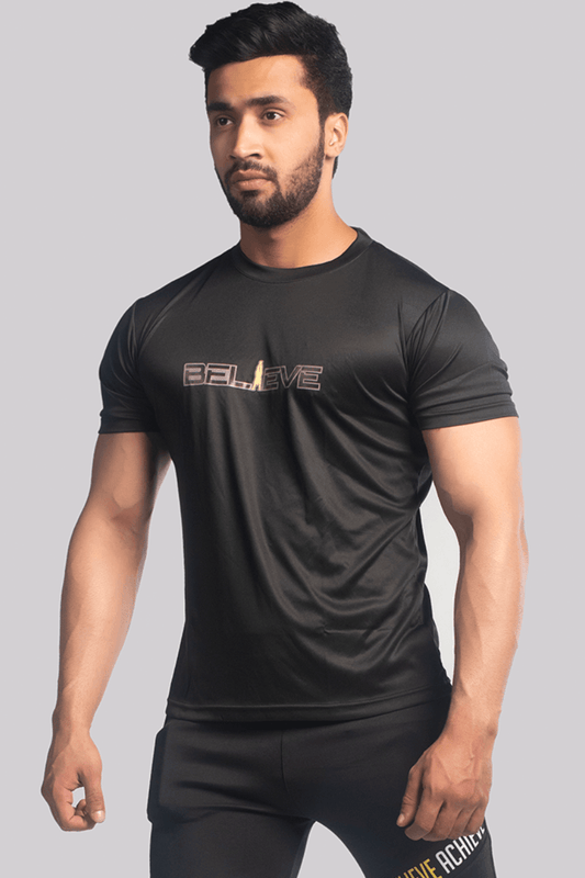 Believe Basic Black Tee